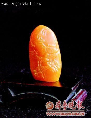 人工合成薄意雕随形章