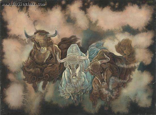 余友心作品《高原雄风》