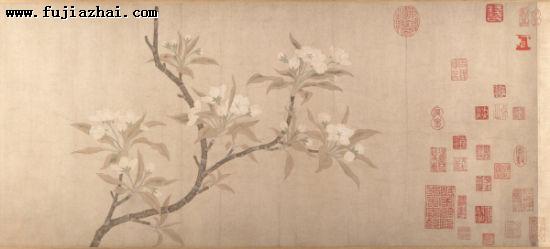 元 钱选 梨花图 大都会艺术博物馆藏