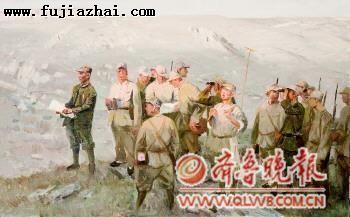 油画《孟良崮》(创作稿)马蕾