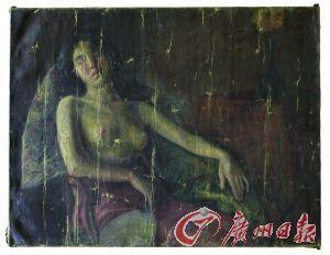 《半裸女像》 油画 李叔同 《半裸女像》所画的模特一直以来认为是李叔同的第二个妻子。
