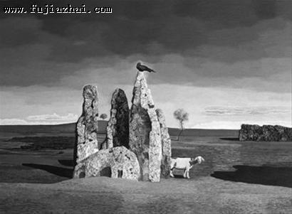 苗景昌《寂静的傍晚》局部