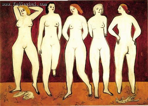 常玉《五裸女》 图片来源于网络 新浪收藏配图