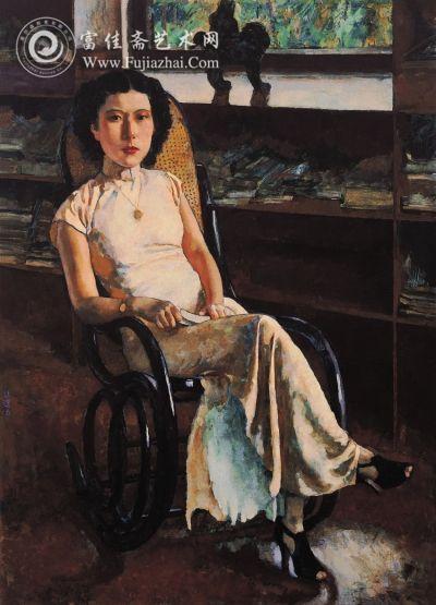 徐悲鸿珍妮小姐画像油画98cm&times;136cm1939年作嘉德供图