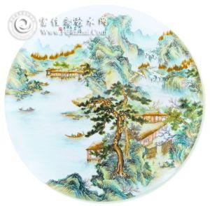 张志汤《春风又绿江南岸》(瓷板画)