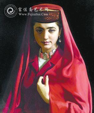 油画《塔吉克新娘》 靳尚谊