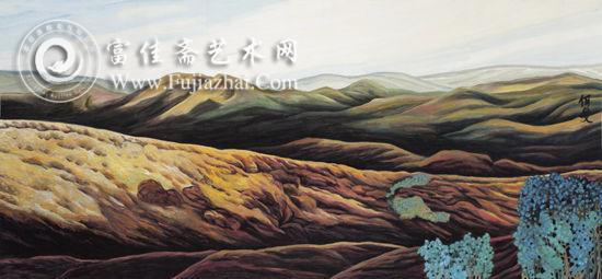 太行的早晨 2012 140x310cm 纸本设色
