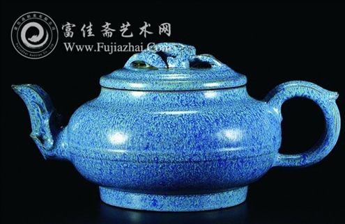 磅礴大气的炉钧釉圆壶