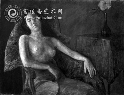 创作于1909年前后的《半裸女像》。