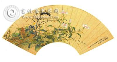 《花卉草虫图》清任熊国博供图