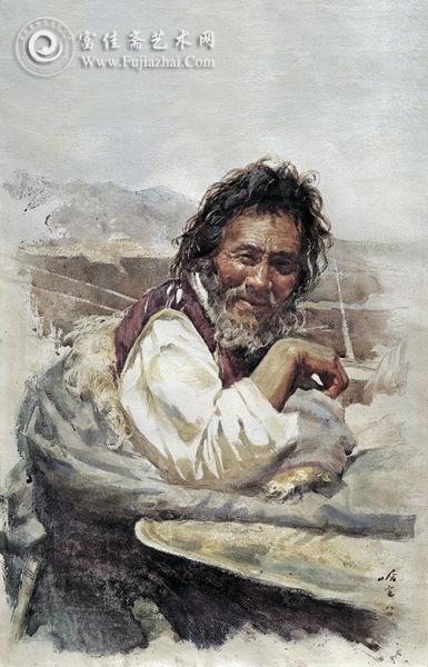 哈定 这里阳光灿烂 水彩纸本 85&times;64cm 1984年 出版：《哈定》，上海人民美术出版社，2002年，第102页。