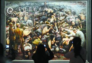 旅美画家李自健将其代表作捐赠给国家博物馆。这幅名为《南京大屠杀》的作品创作于2003年