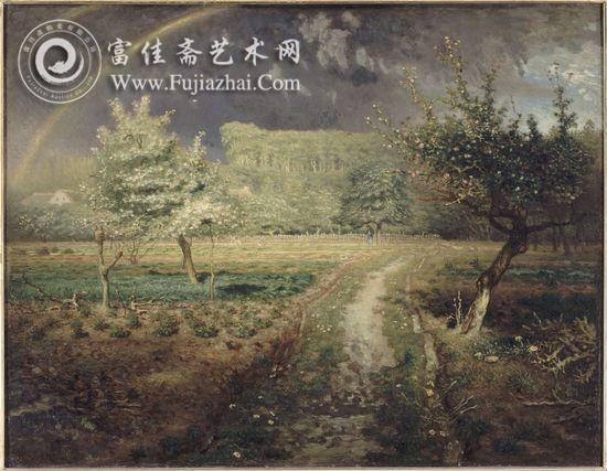 米勒的油画《春》