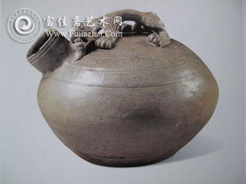 东晋青釉龙形提梁虎子1951年安徽芜湖市出土