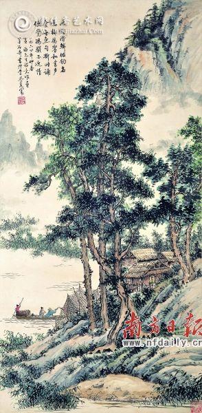 此钓潜鳞彼钓名(国画)李定寰 作