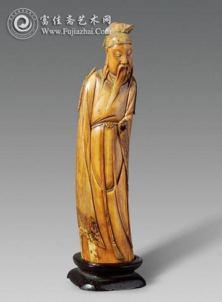 明代象牙雕老翁像