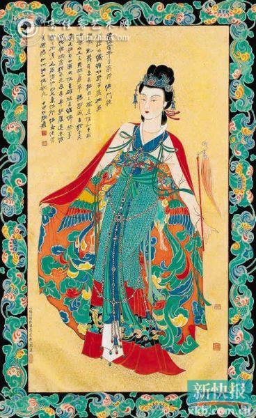 张大千红拂女125cm×75cm