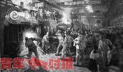 《炼钢工人》 高正吉(朝鲜) 油画