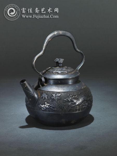 一鹤斋造 灵芝摘望月形汤沸 上海泓盛拍卖