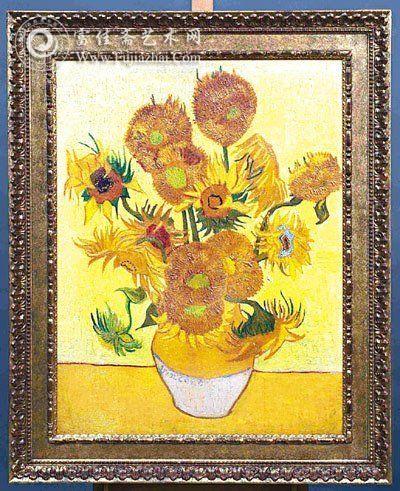 3D版的梵高复制画《向日葵》。