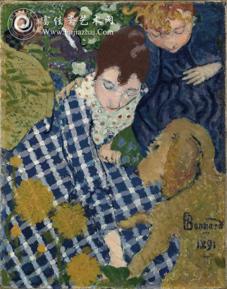 皮埃尔&bull;博纳尔《女子与狗》