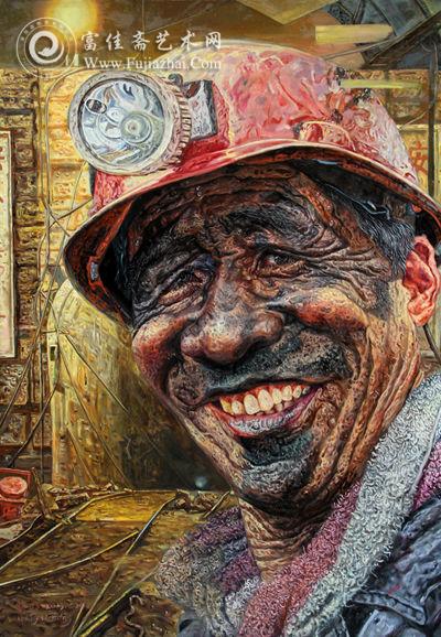 矿工 布面油画 200x140cm 2013年