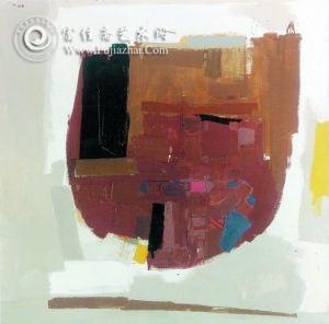 闫振铎《窑洞》　　这张创作于1999年的抽象作品参加过包括第三届中国北京国际美术双年展在内的多次展览。闫振铎从上世纪80年代后期就开始酝酿并处于&ldquo;抽象-表现&rdquo;风格, 对大的块面和大的色彩关系非常敏感，研究的目标是如何在整体和谐的色调中保留鲜活的色彩印象而不失之于单调，堪称色彩表现力和形式构成方面的典范。